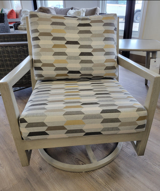 Lucia Club Swivel Rocker w/cushion Precise Quarry (Pearl)