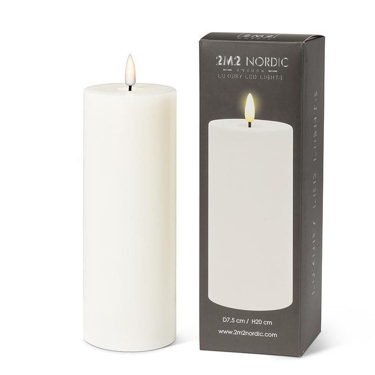 Luxlite Sand LED Pillar Candle (7 Sizes Available)