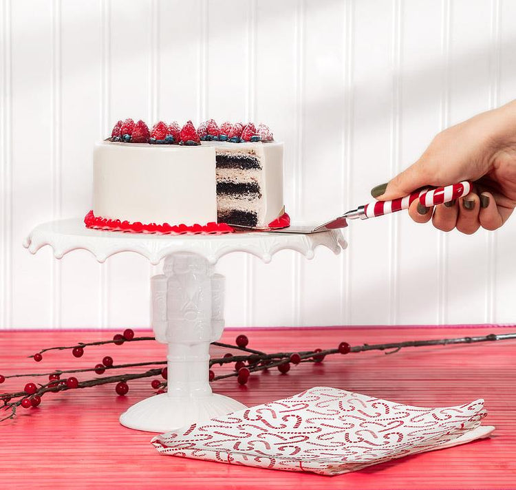 Small Nutcracker Pedestsal Cake Plate-4"H