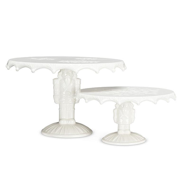 Small Nutcracker Pedestsal Cake Plate-4"H