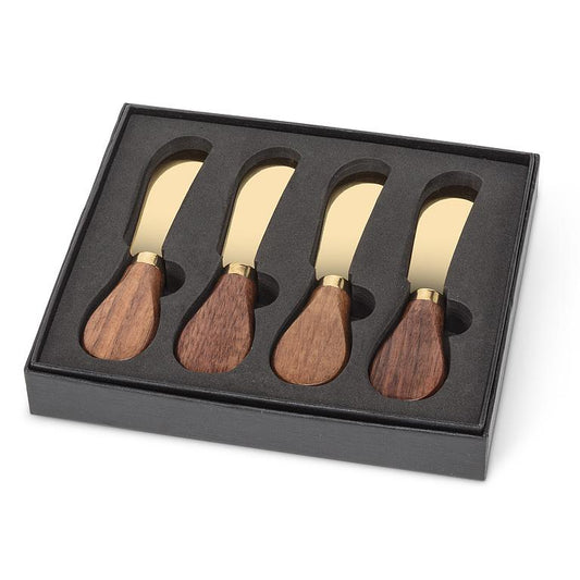 Set of 4 Walnut Handled Pate Spreaders