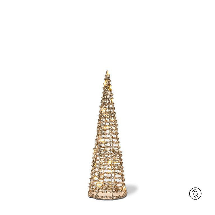 Small Ribbon LED Cone Tree