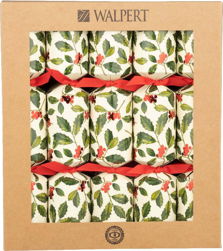 Antique Holly Flourish Christmas Crackers
