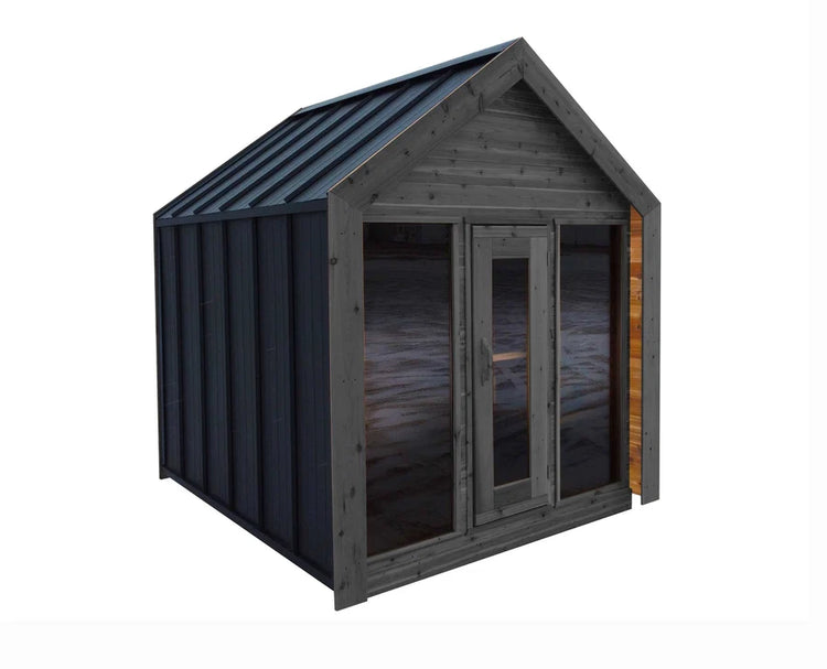 8' Red Cedar Modern Cabin Sauna