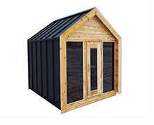 8' Red Cedar Modern Cabin Sauna