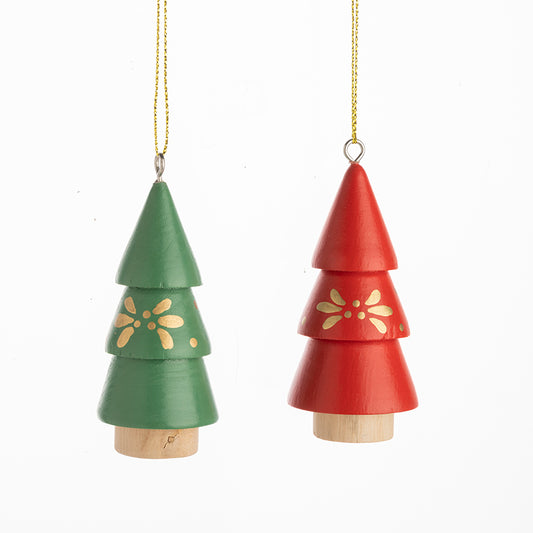 Assorted Wood Mini Tree Ornament