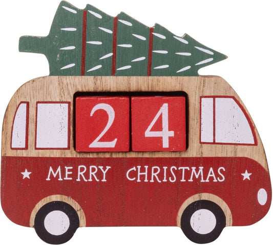 Painted Wood Camper Van Advent Calendar