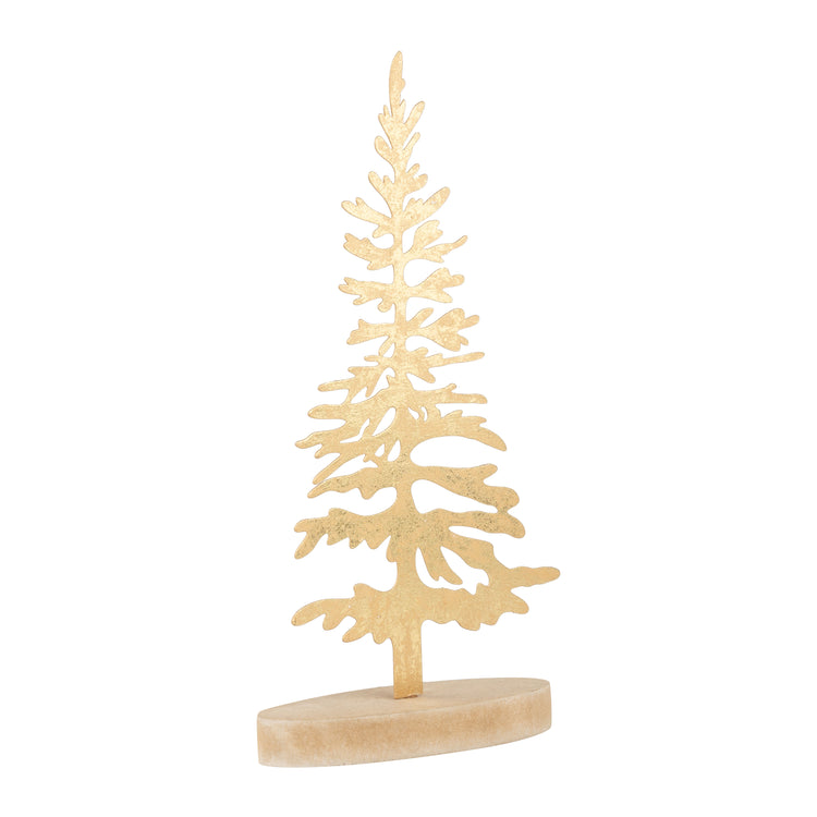 Gold-Foiled Metal Tree Table Piece, Large