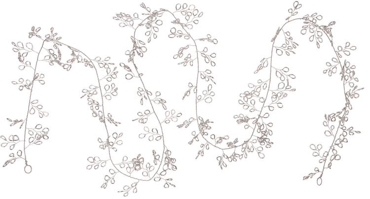 72"L Silver Plated Petal Garland