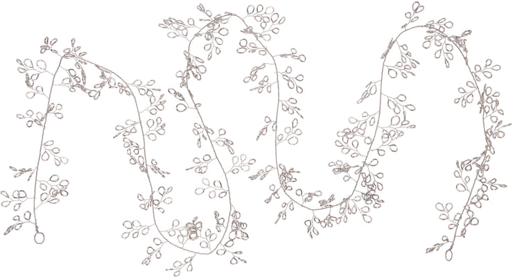 72"L Silver Plated Petal Garland