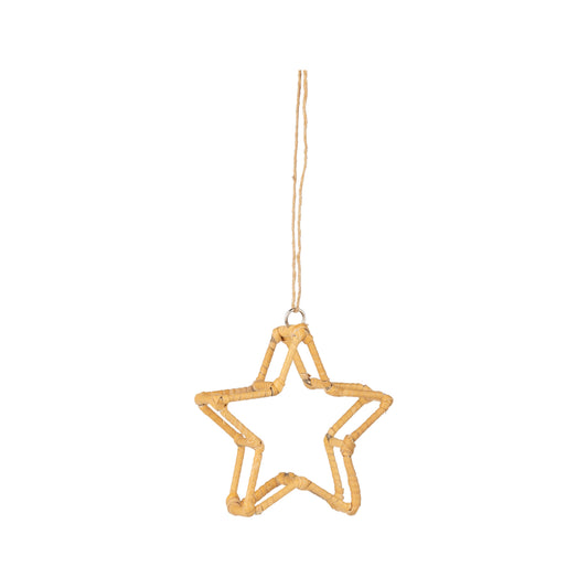 Rattan Star Ornament, Natural