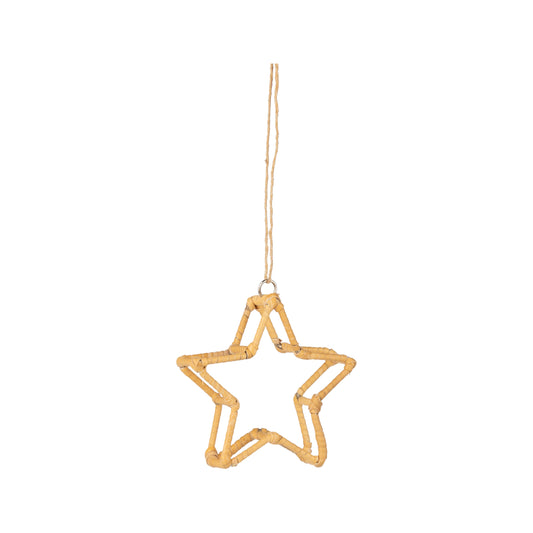 Rattan Star Ornament, Natural