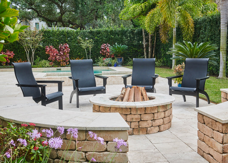 Adirondack Chat Arm Chair, Collect Indigo/Warm Grey