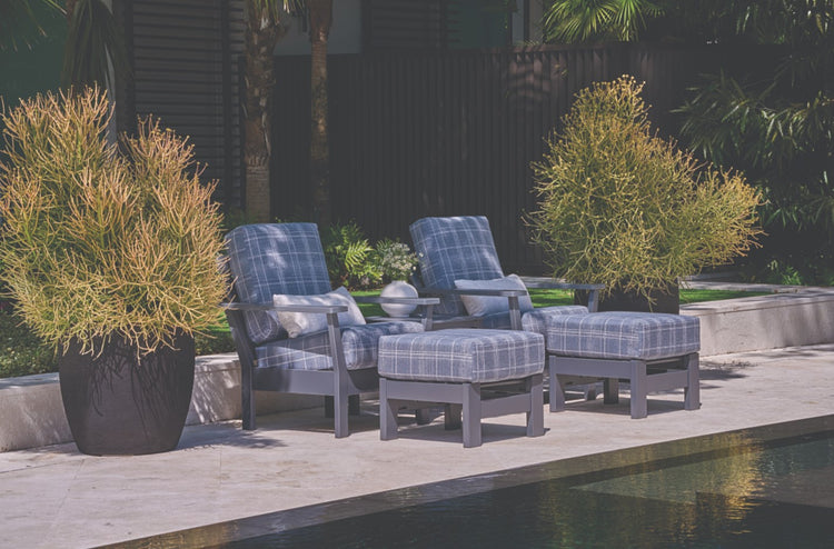 Antero MGP Cushion Swivel Rocker, Frond Classic/Black