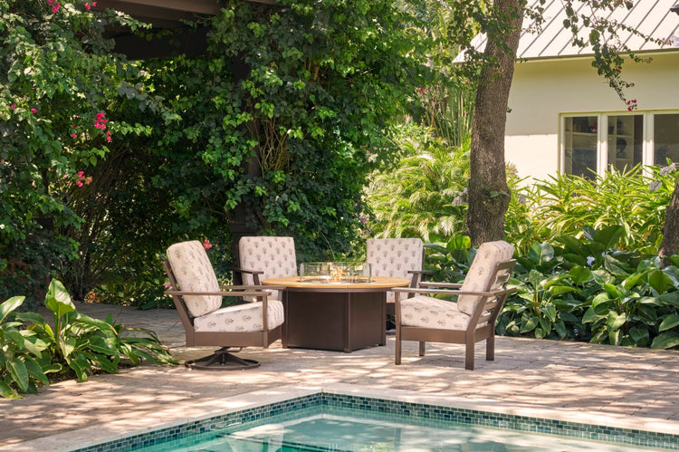 Antero MGP Cushion Swivel Rocker, Frond Classic/Black