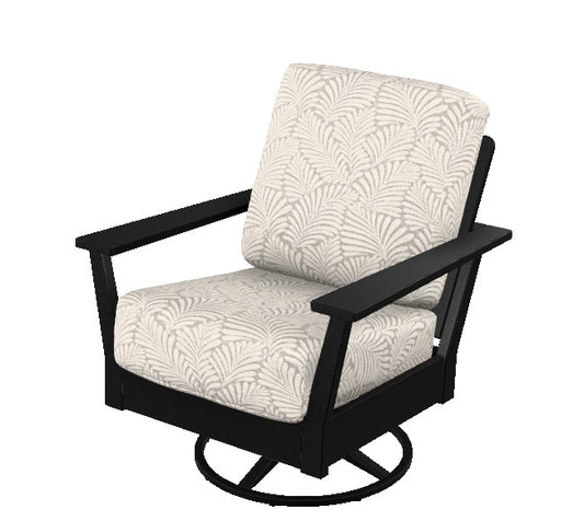 Antero MGP Cushion Swivel Rocker, Frond Classic/Black