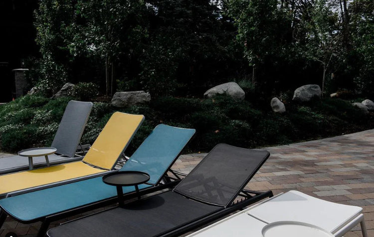 2-PC Bahamas Adjustable Chaise Lounger & 16.5" Side Table