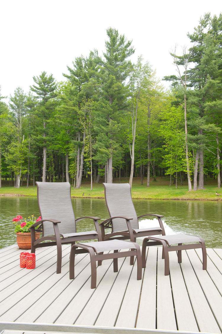 Belle Isle Sling Ottoman, Ferrera/Graphite