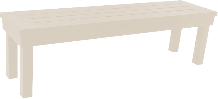 Harbour 70" Bench, Ivory