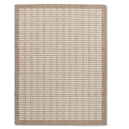 5' X 7' Cabana Indoor/Outdoor Rug, White/Natural