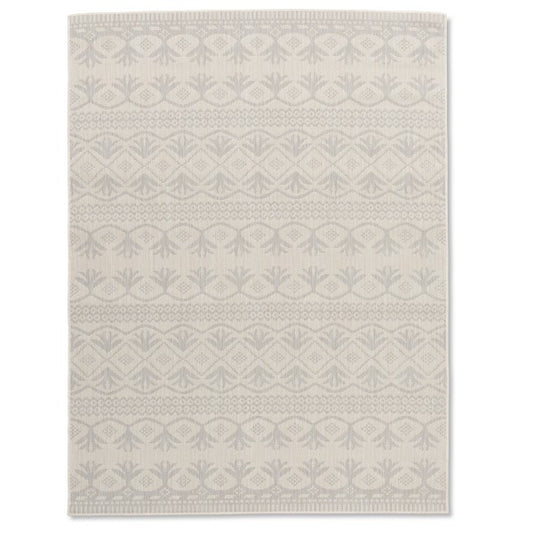 5' X 7' Cabana Indoor/Outdoor Rug, Weiss/Grey
