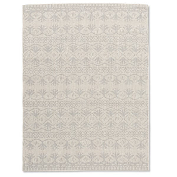 7' X 9' Cabana Indoor/Outdoor Rug, Weiss/Grey