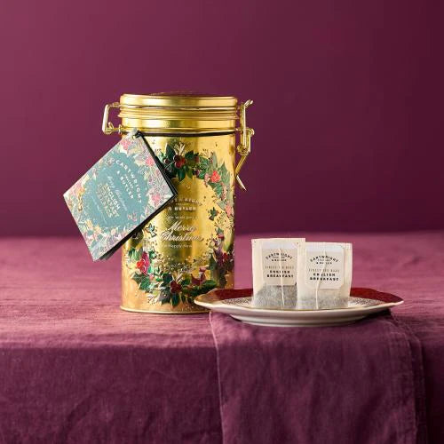 Cartwright & Butler Merry Christmas Tin with English Breakfast Teabags