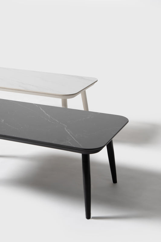 Noma Sintered Stone Coffee Table, Glacier White/White