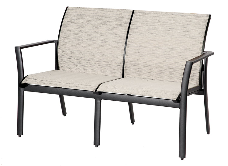 3-PC Echelon Sling Loveseat & 2 Lounge Chairs, Dupioni Sapphire/White