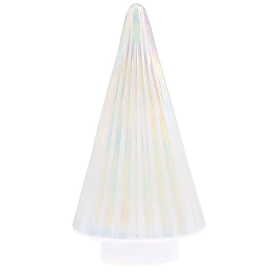 Fluted Mercury Glass Tree, Iridescent Pearl