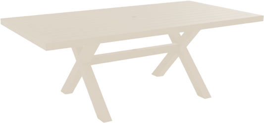 Harbour 45" x 84" X Base Dining Table, Ivory
