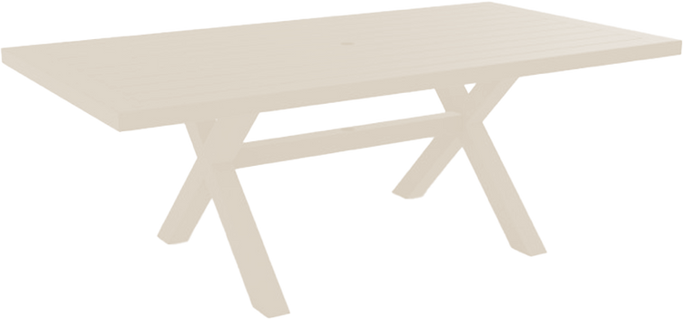 Harbour 45" x 84" X Base Dining Table, Ivory
