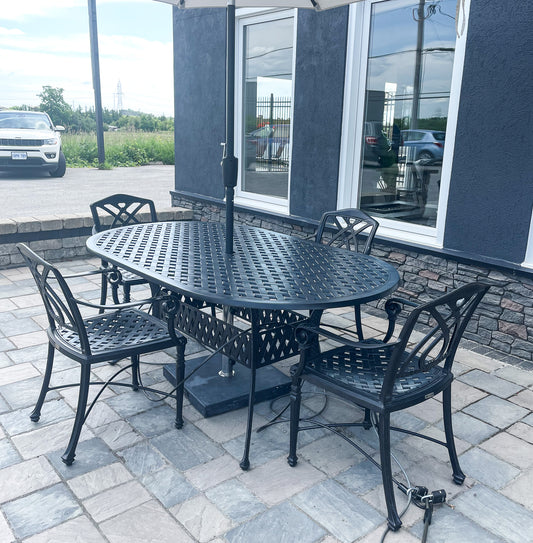 7-PC Dining Set Coordinate/Terrace 42"x72" w/Arm Chairs