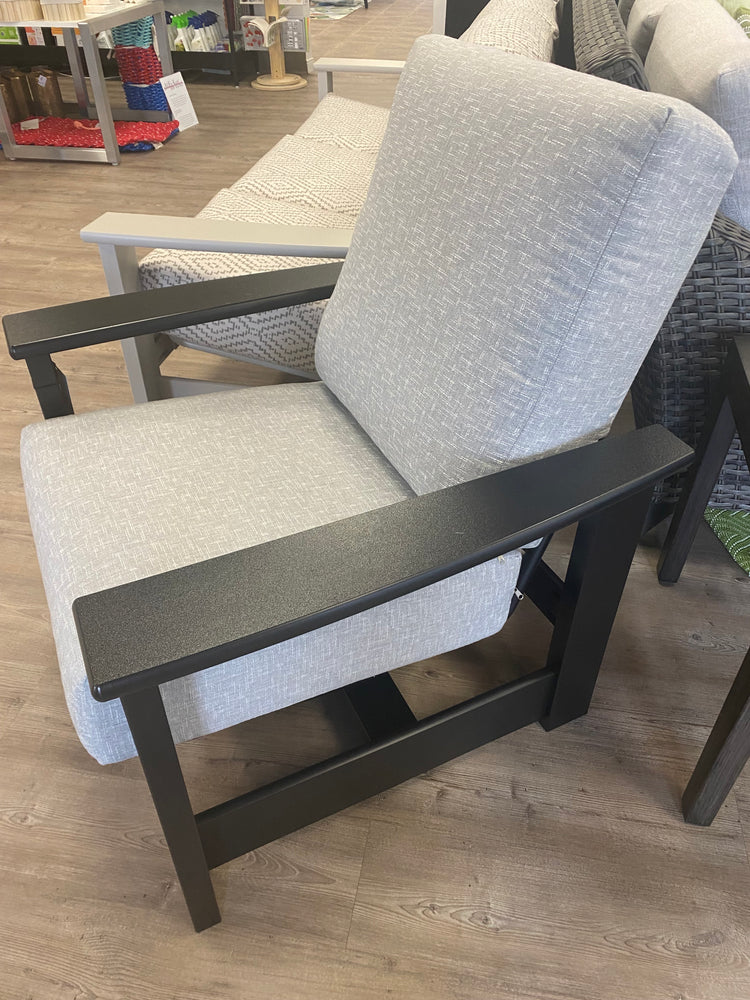 Leeward Hidden Motion Arm Chair - Hither Pewter/Black