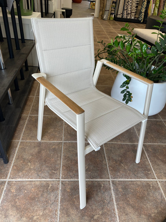 Atlas Padded Dining Chair, Ivory
