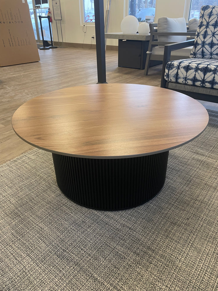 Roman 36" Round Coffee Table, Canyon/Black