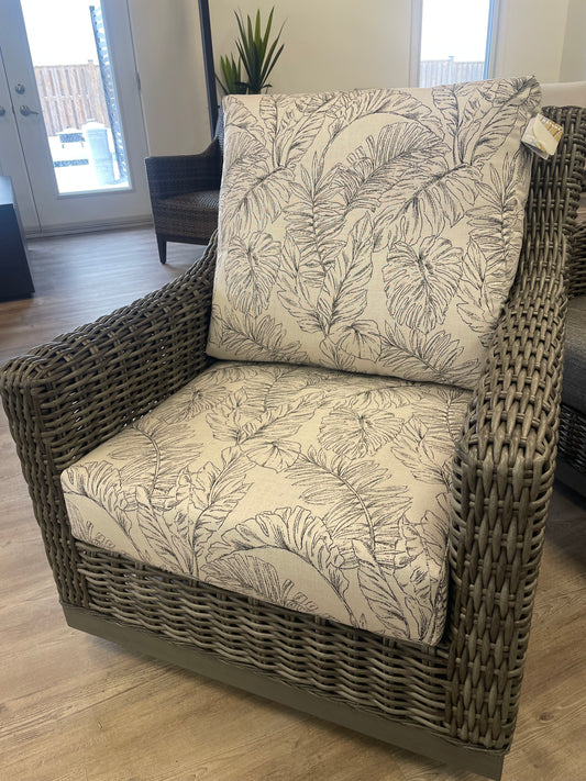 Budapest Swivel Gliding Club Chair w/cushion Calm Graphite