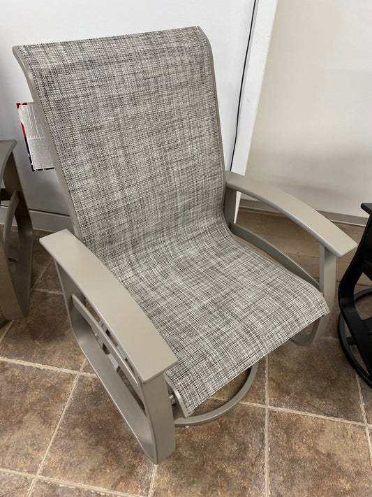 Belle Isle Sling Swivel Rocker Chair, Creel/Storm