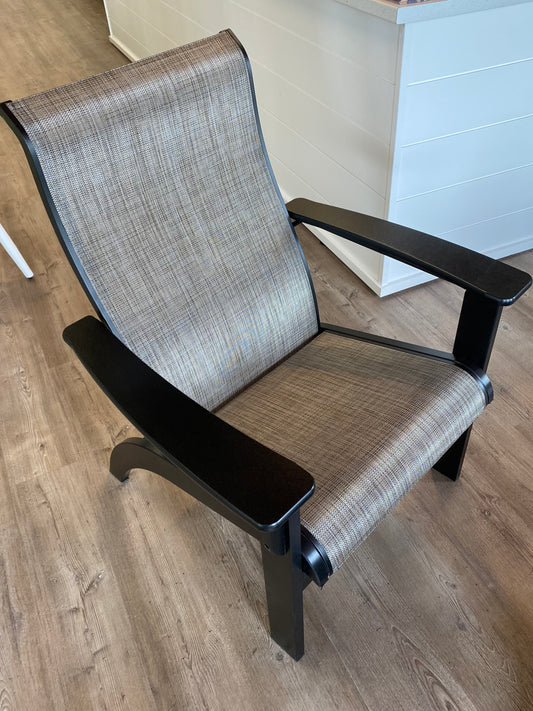 Adirondack Chat Arm Chair, Kora/Black