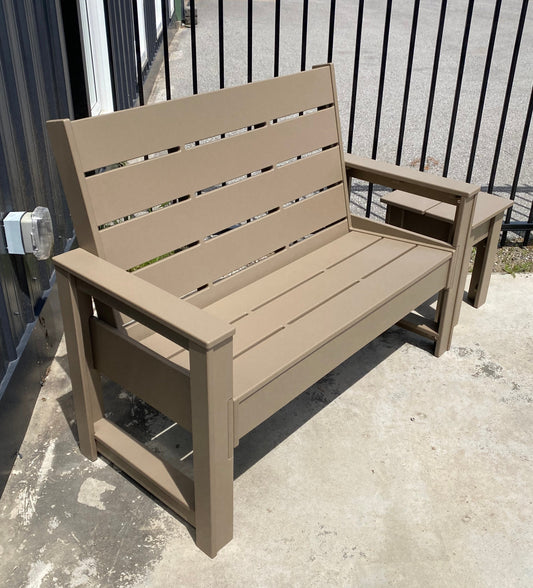 Deluxe Muskoka Garden Bench, Weathered