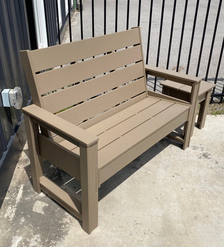 Deluxe Muskoka Garden Bench, Weathered