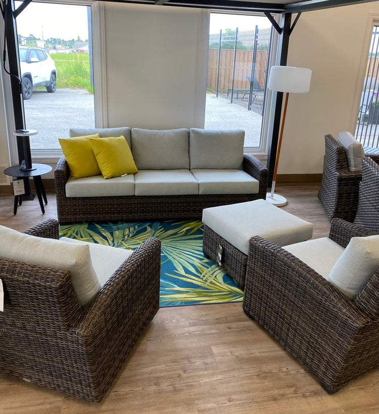 4-PC Coral Gables Sofa, 2 Swivel Gliders & 1 Ottoman