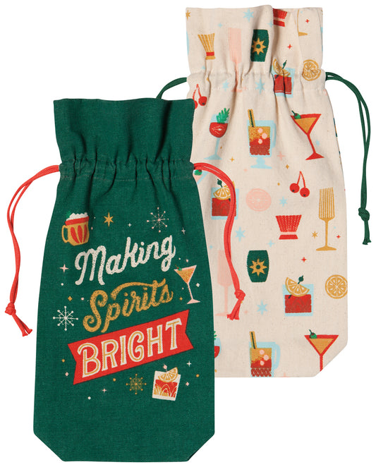 Spirits Bright Wine Bags (Set of 2)