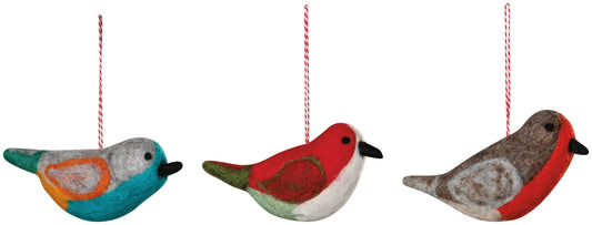 Assorted Bird Felt Ornament
