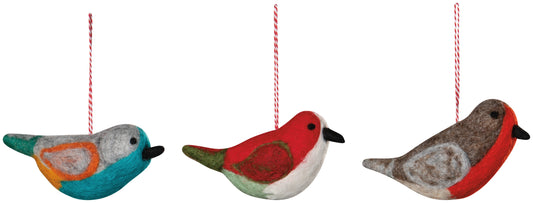 Assorted Bird Felt Ornament