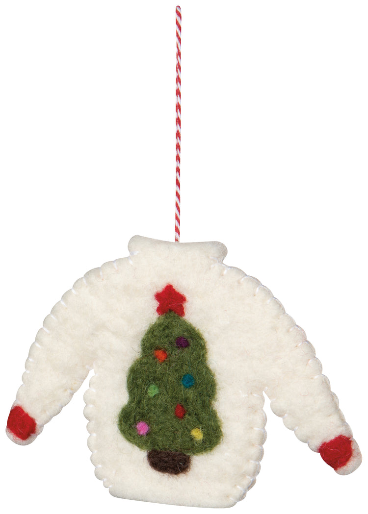 Assorted Ugly Xmas Sweater Felt Ornament