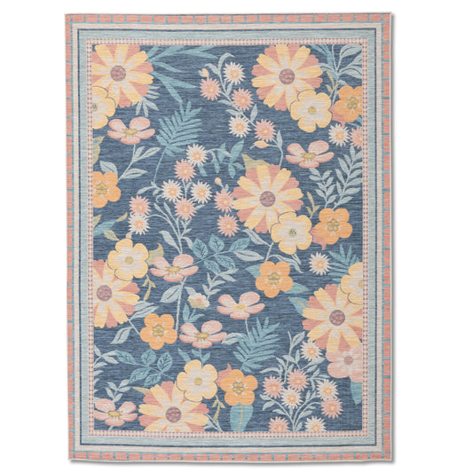 5' X 7' Marbella Outdoor Rug, Flowers 427