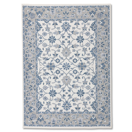 7' X 9' Marbella Outdoor Rug, Blue Floral 430