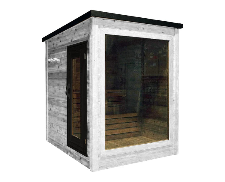 6' Red Cedar Mini Modern Panoramic Sauna