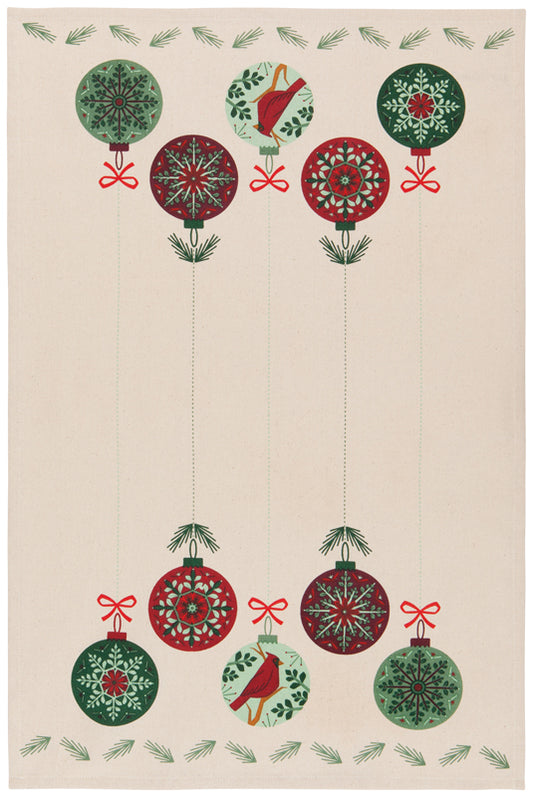 Good Tidings Printed Cotton Dishtowel